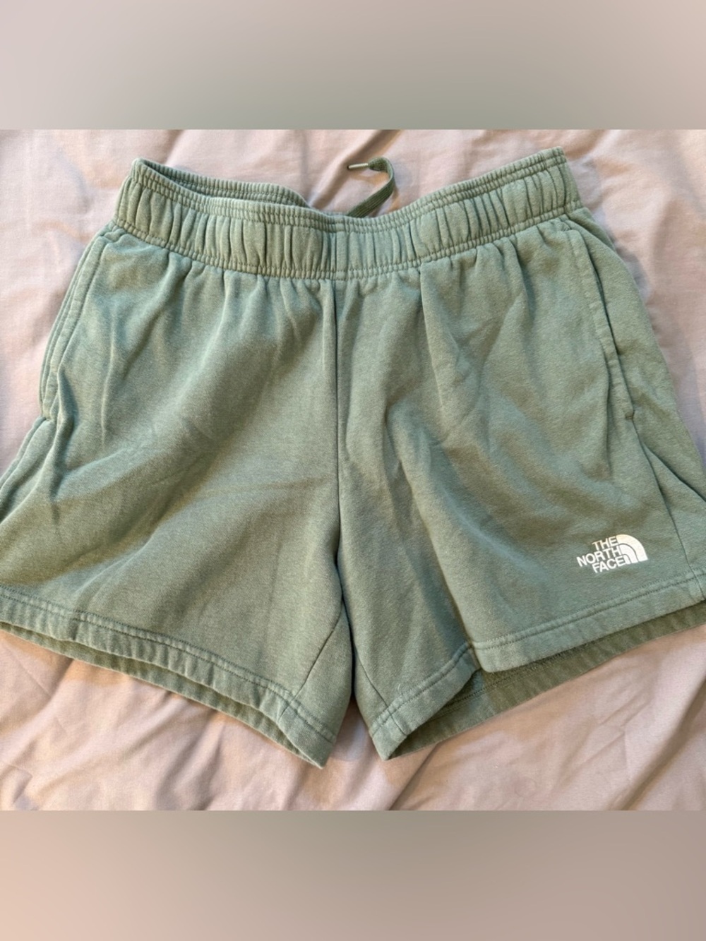 The North Face Sage Green Fleece Lounge Shorts